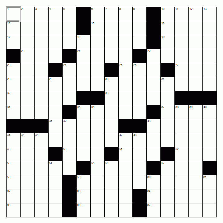 Crossword Puzzle Blank Templates