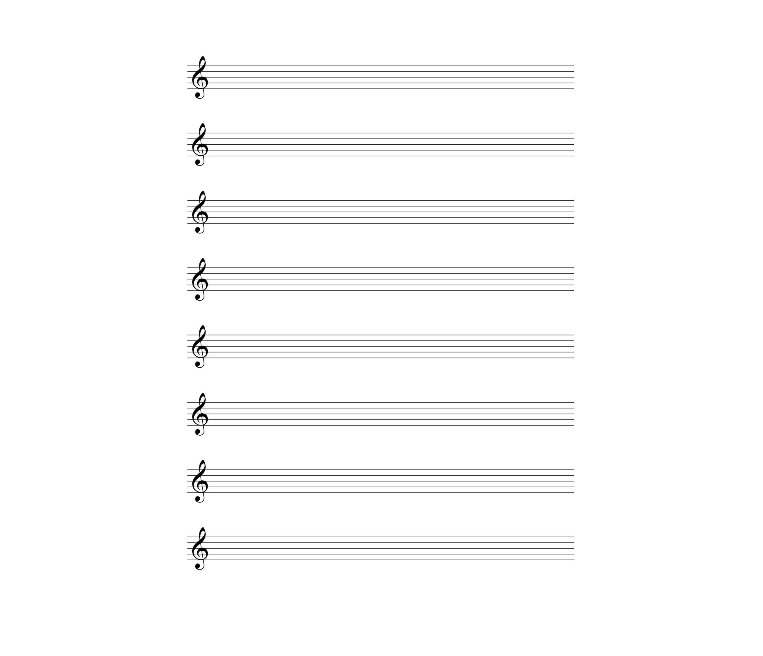Printable Blank Sheet Music With Measures Prntbl