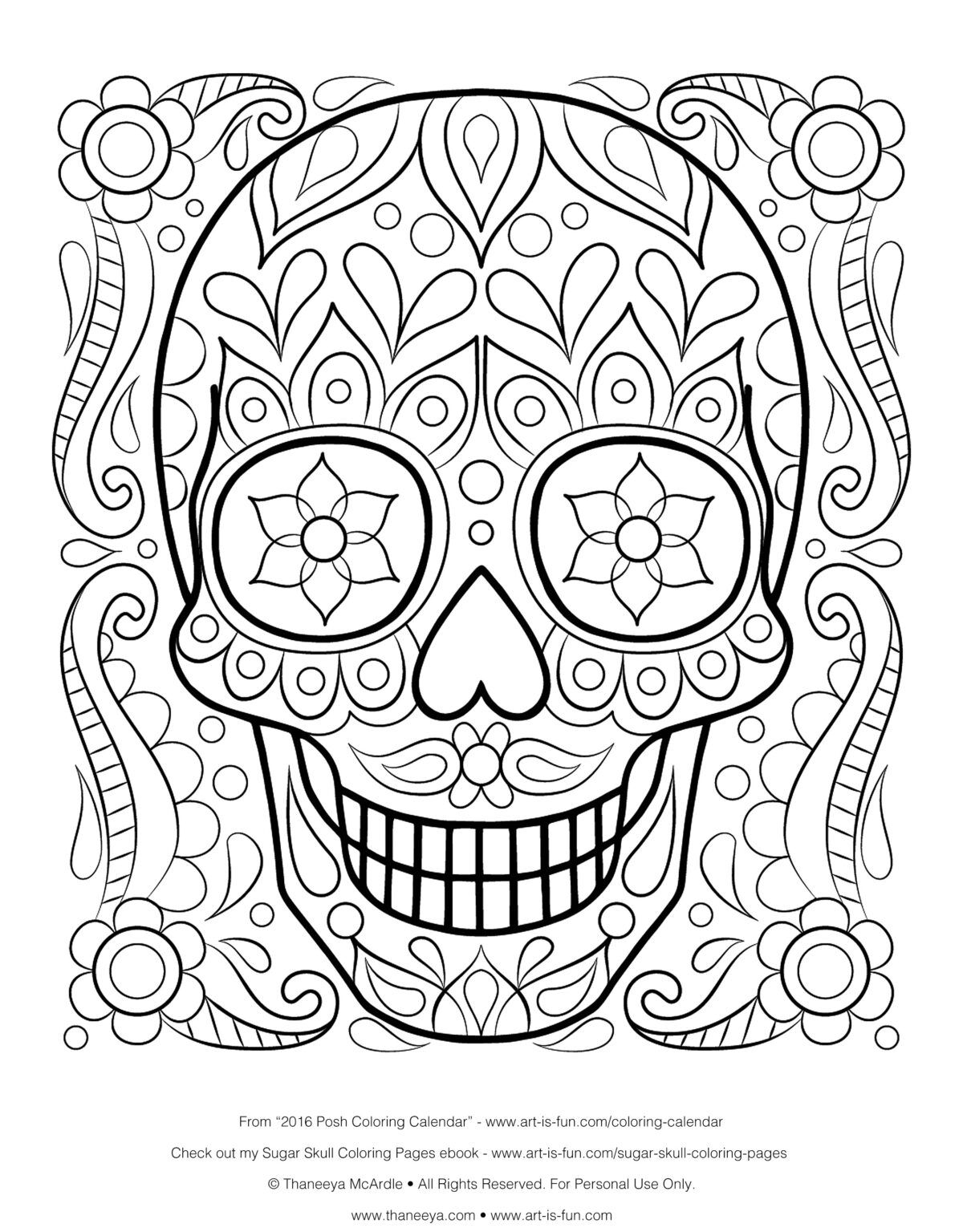 Printable Blank Skull Coloring Pages Kidsworksheetfun