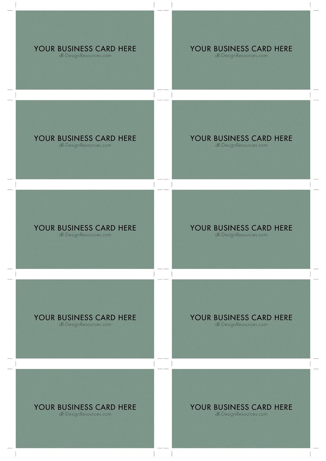Printable Business Card Template