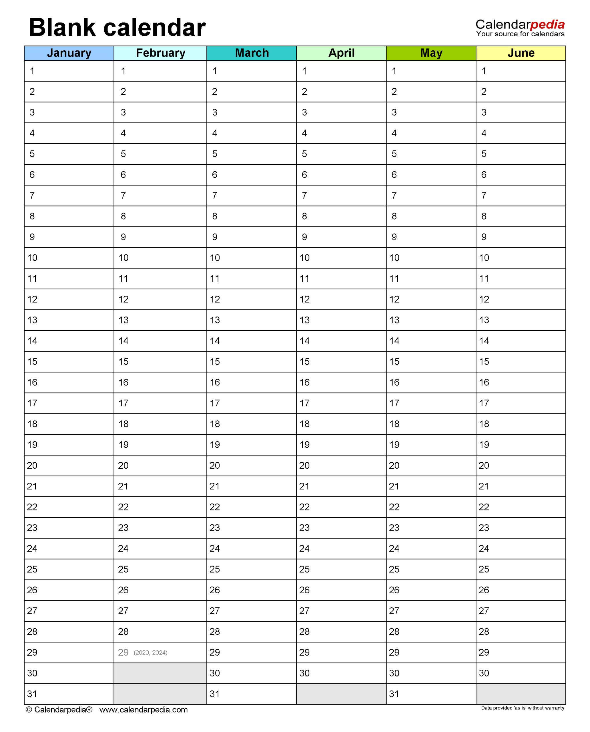 Printable Calendar In Word