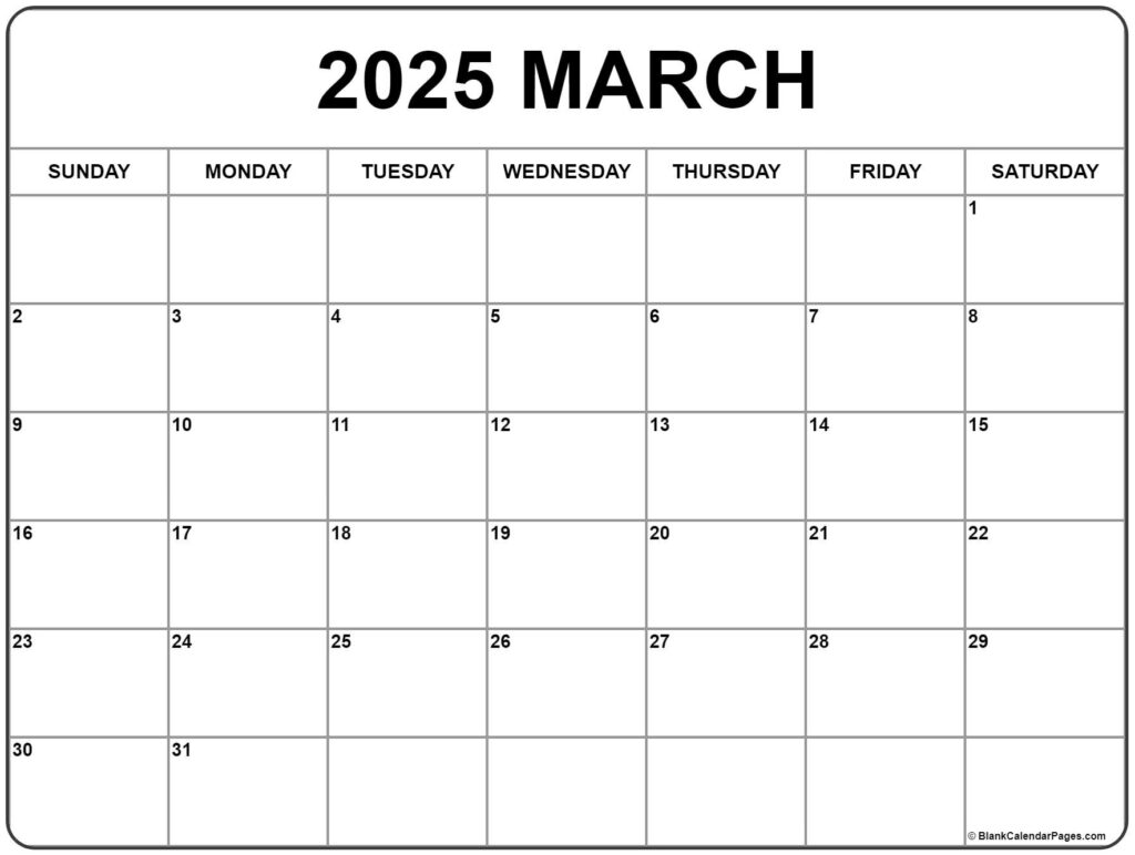 Printable Calendar March 2025 Printable Pdf Michael K Simon