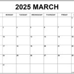 Printable Calendar March 2025 Printable Pdf Michael K Simon