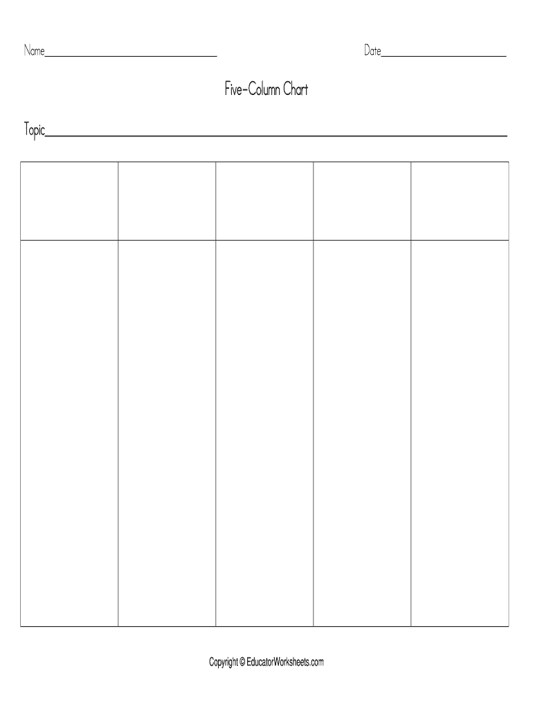 Printable Chart Templates