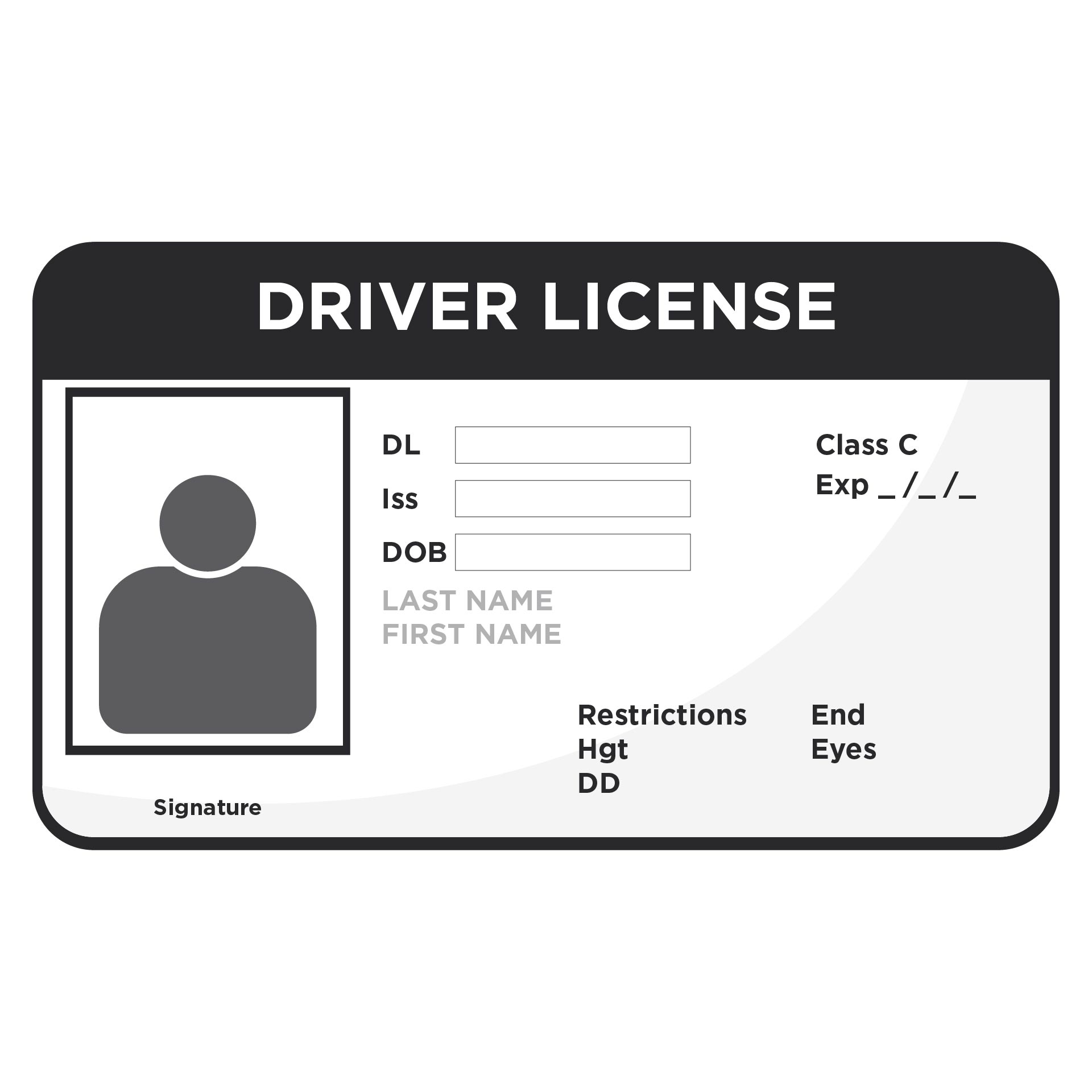 Blank Drivers License Templates