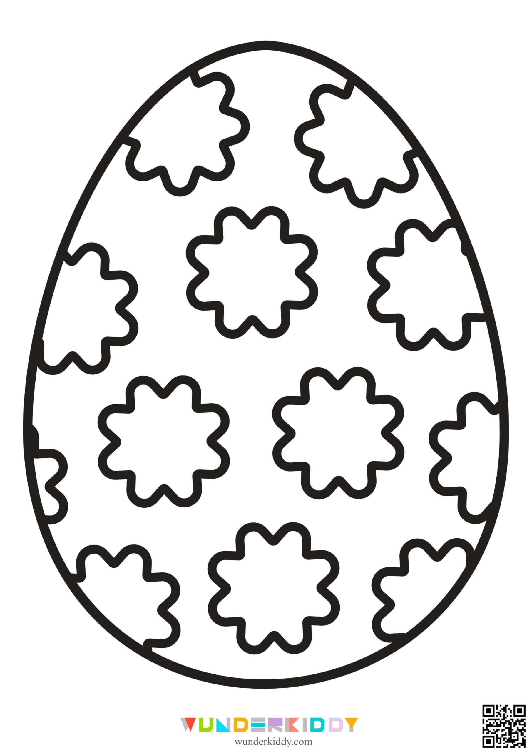 Printable Easter Egg Template And Colouring Page PDF