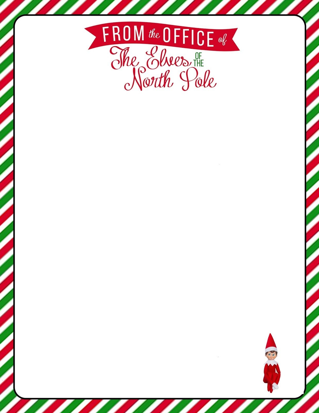 Printable Elf On The Shelf Christmas Paper Borders Printable JD