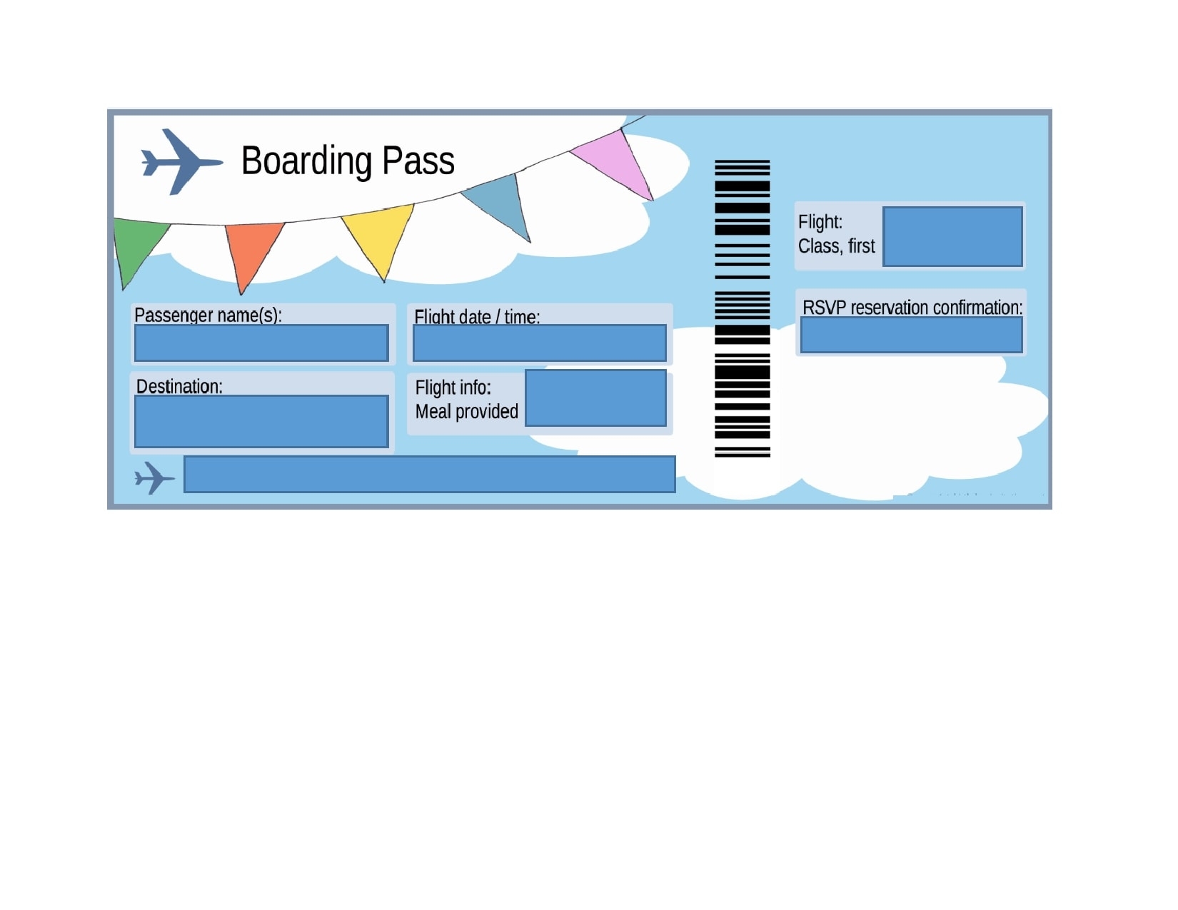 Printable Fake Plane Ticket