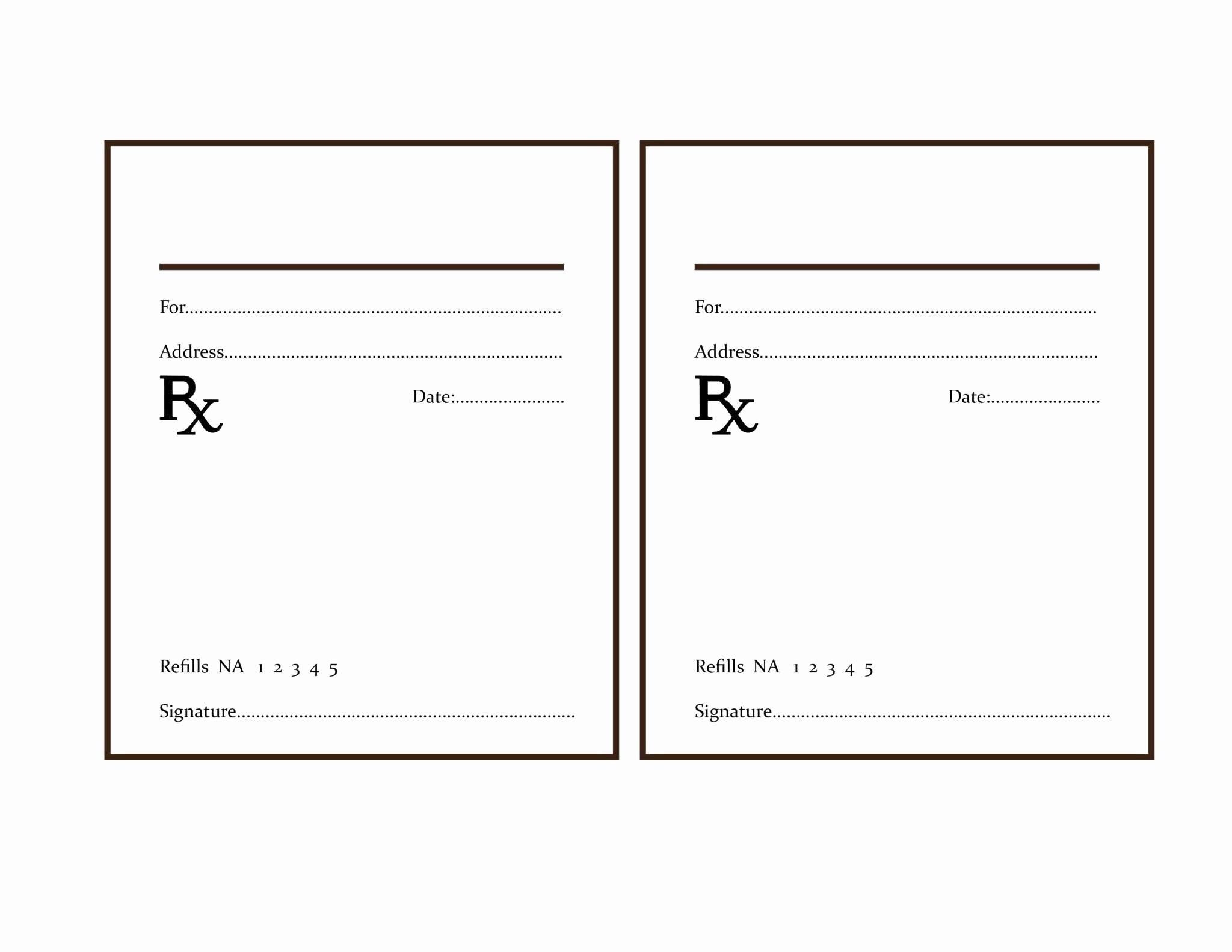 Blank Prescription Label Templates