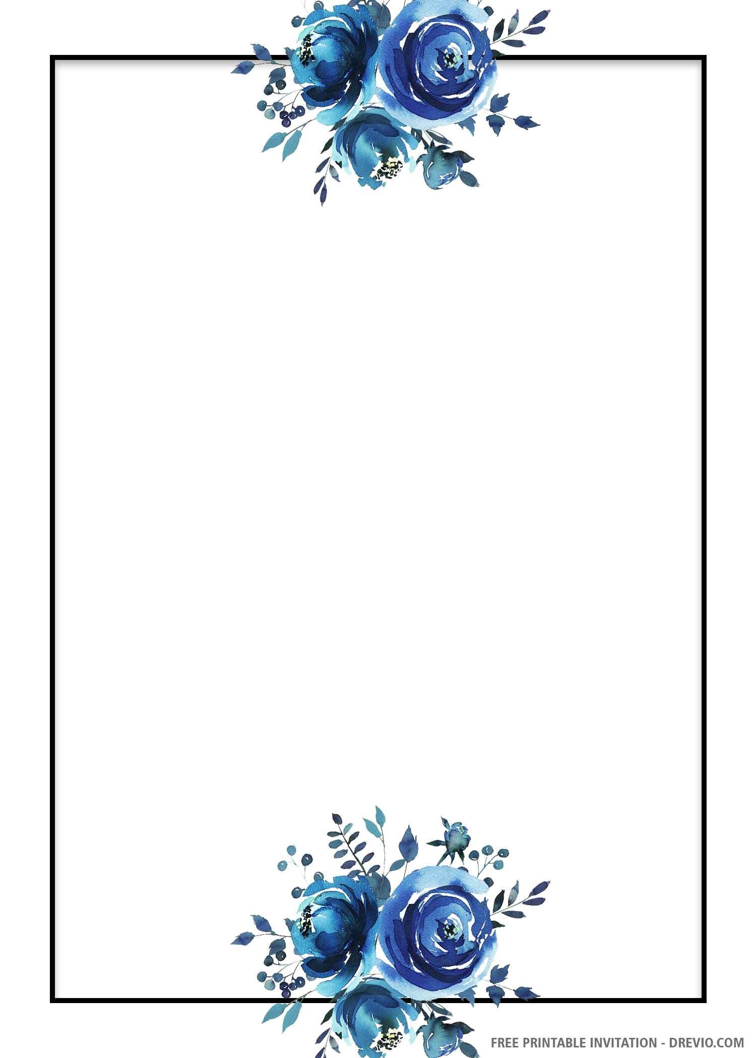 Printable Floral Wedding Invitations