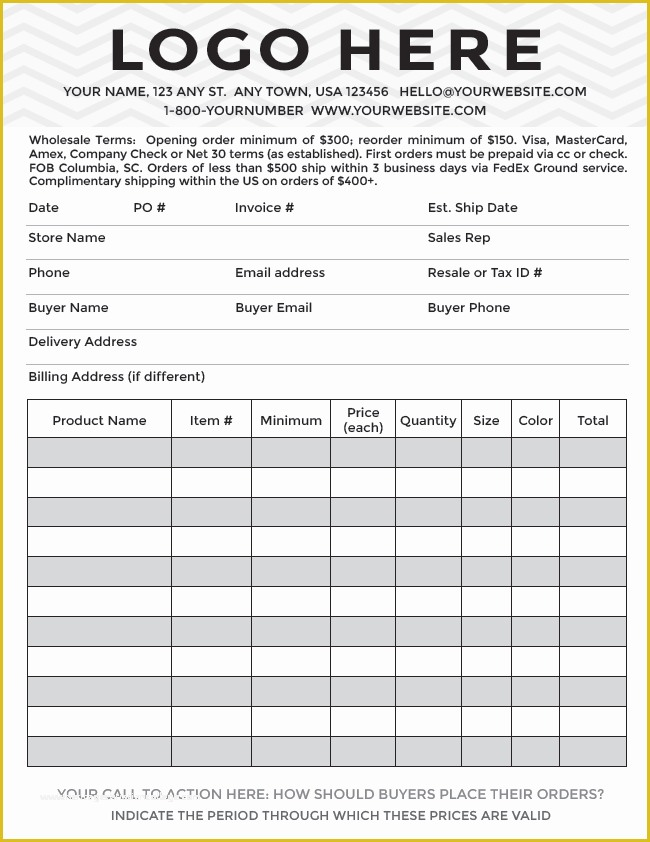 Printable Food Order Form Template Printable Forms Free Online