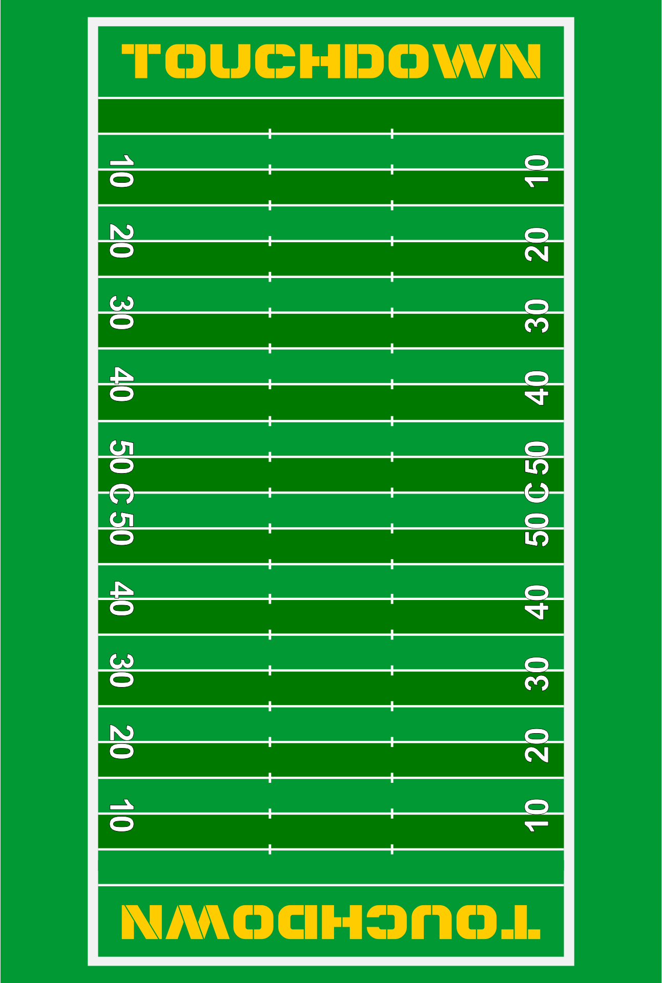 Blank Football Field Templates