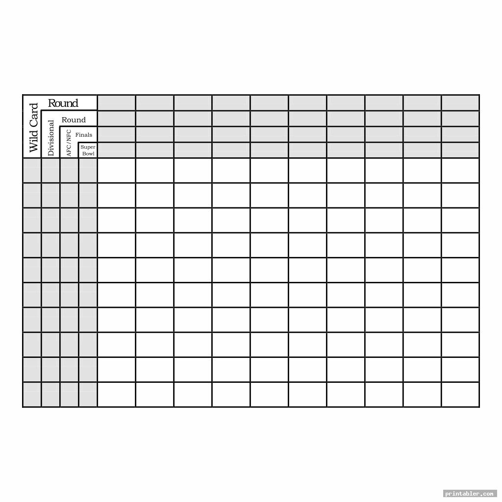 Printable Football Pool Template