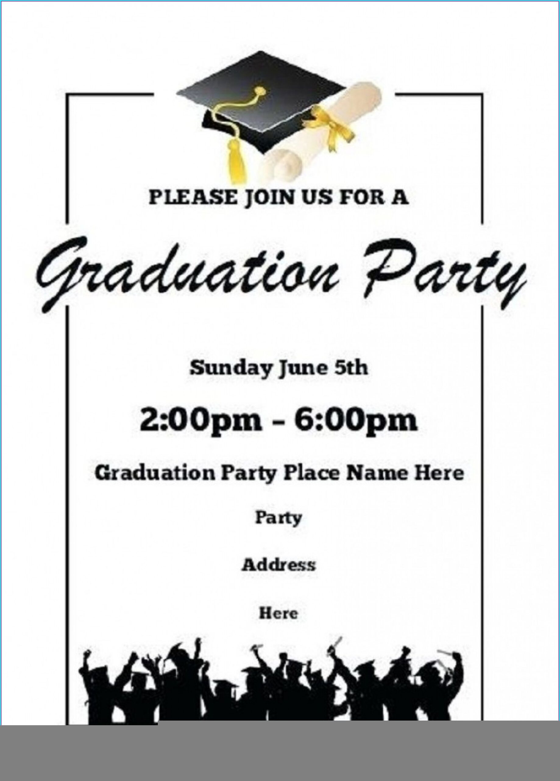 Printable Graduation Party Invitation Templates Templates 2 Resume