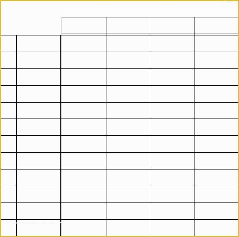 Blank Data Table Templates