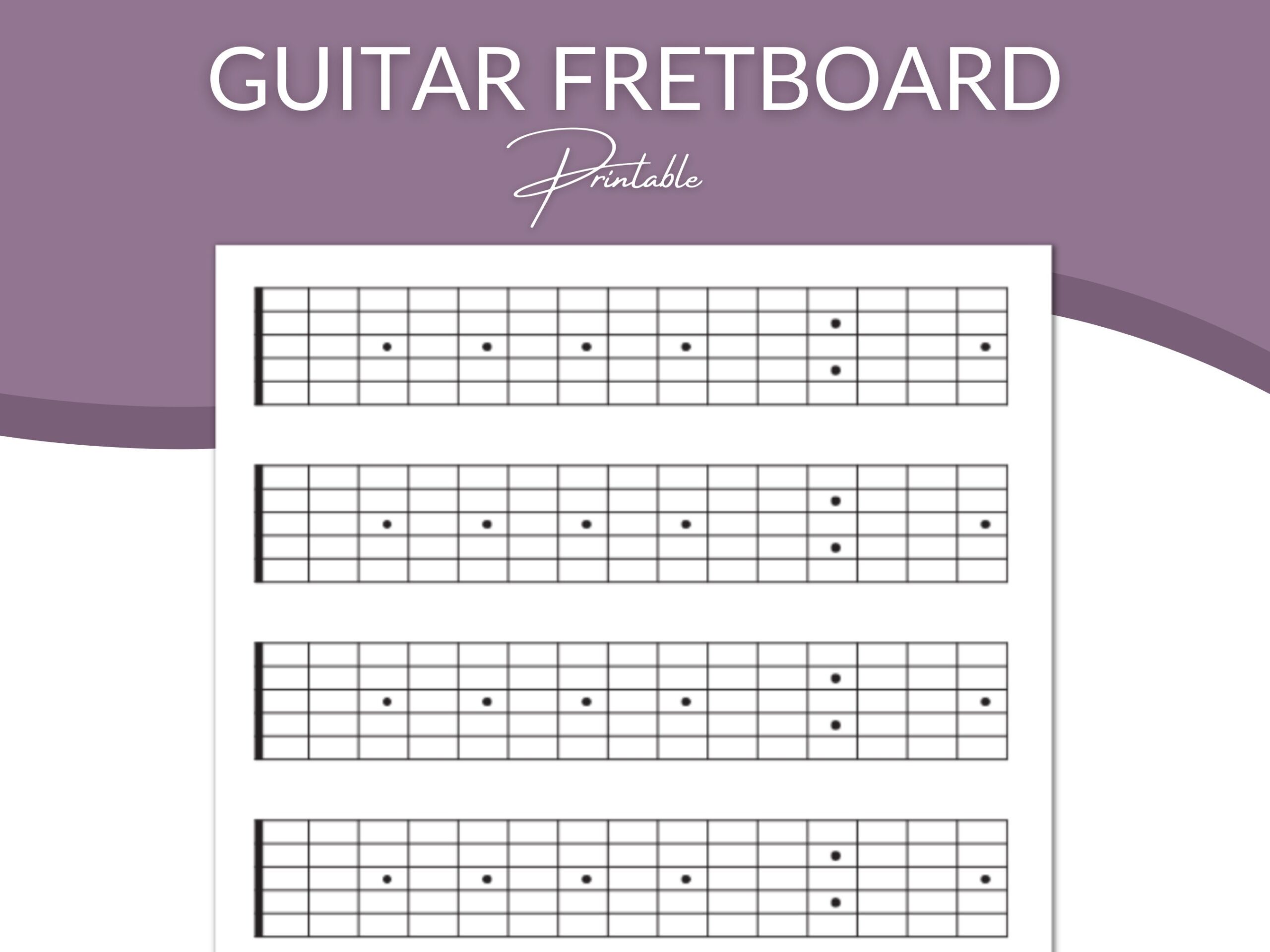 Blank Guitar Fretboard Templates