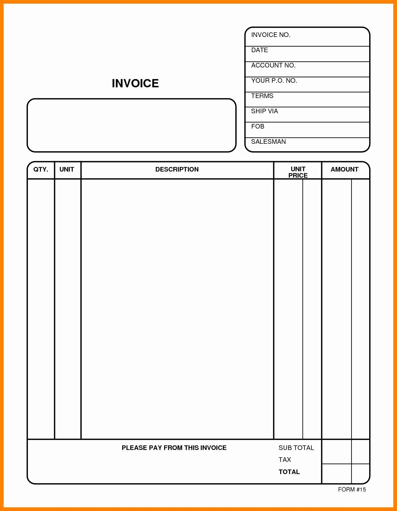 Printable Invoices Form Printable Forms Free Online