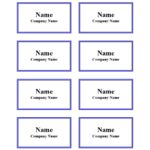 Printable Name Tag Labels