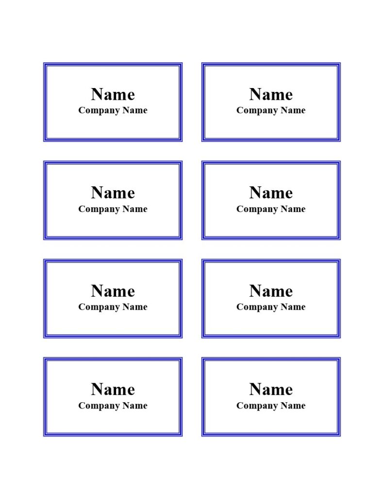 Printable Name Tag Labels