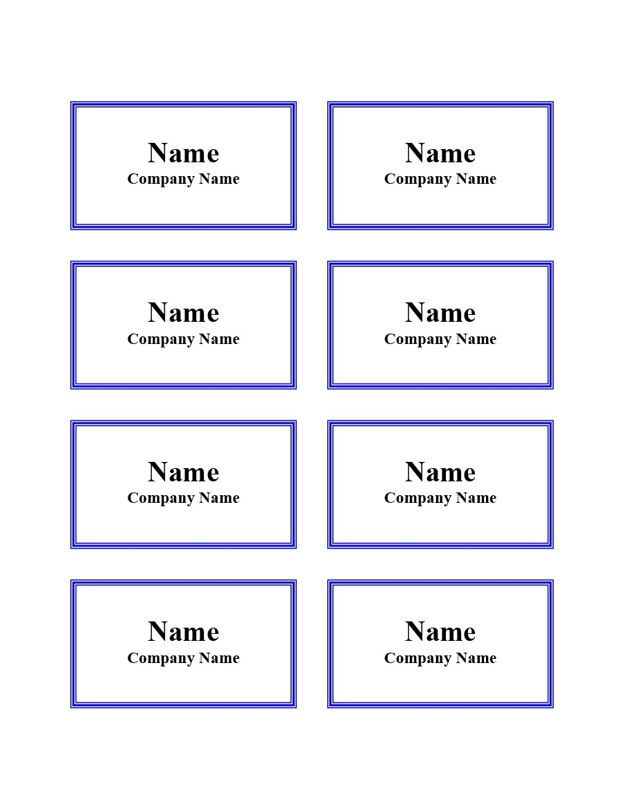 Printable Name Tag Labels