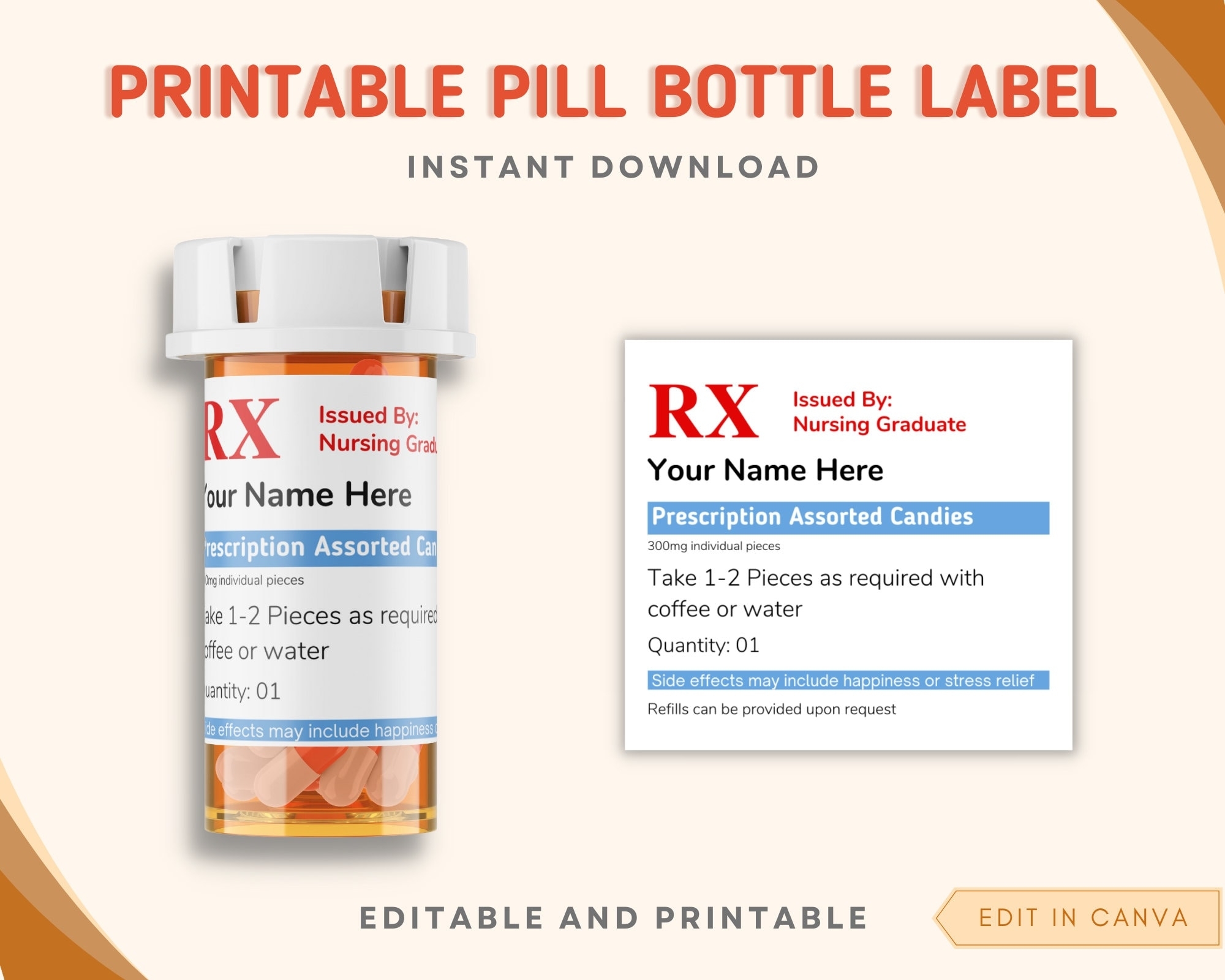 Blank Pill Bottle Label Templates