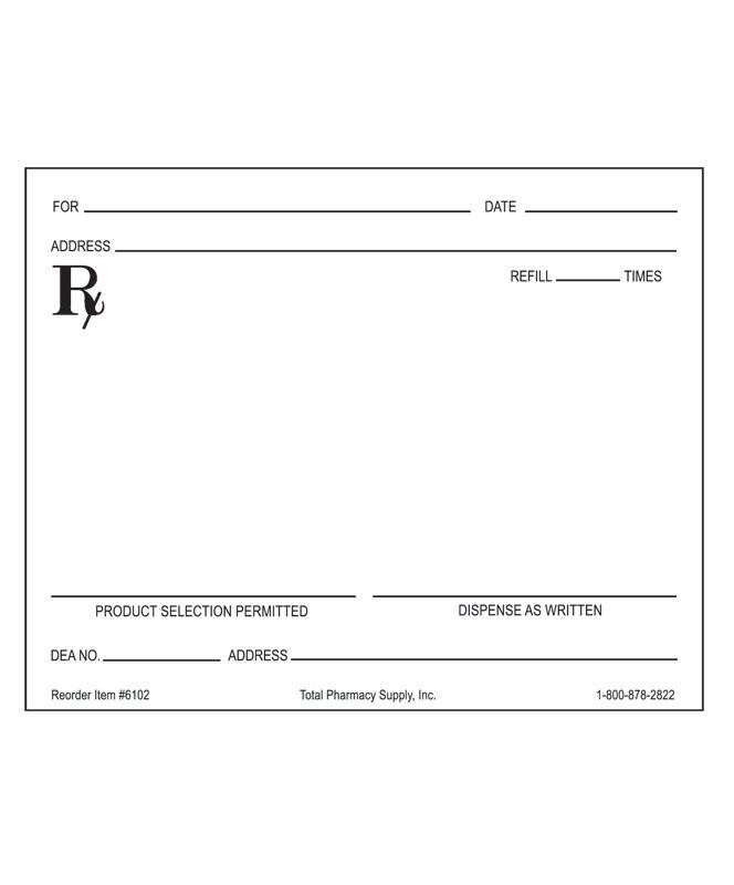Printable Prescription Pad