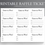 Printable Raffle Ticket Enter To Win Printable Ticket Worksheets