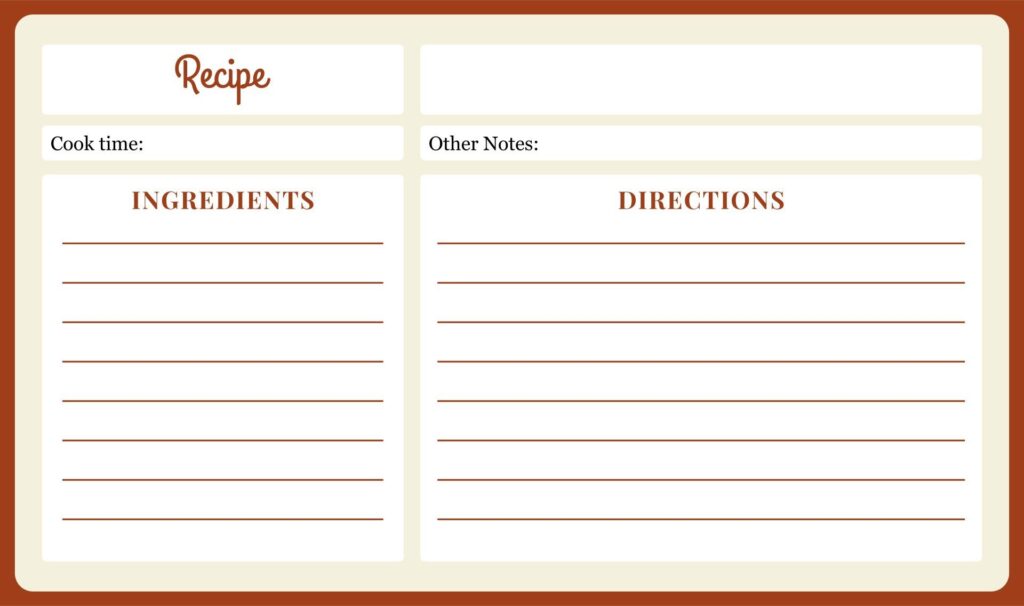 Printable Recipe Cards 4X6 Free Recipe Cards Template Printed Recipe