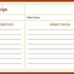 Printable Recipe Cards 4X6 Free Recipe Cards Template Printed Recipe