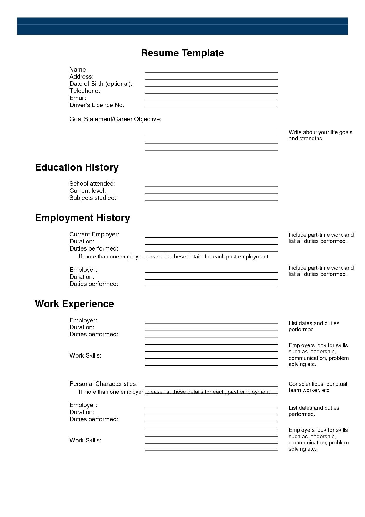 Printable Resume Templates Blank Pdf Vrogue Co