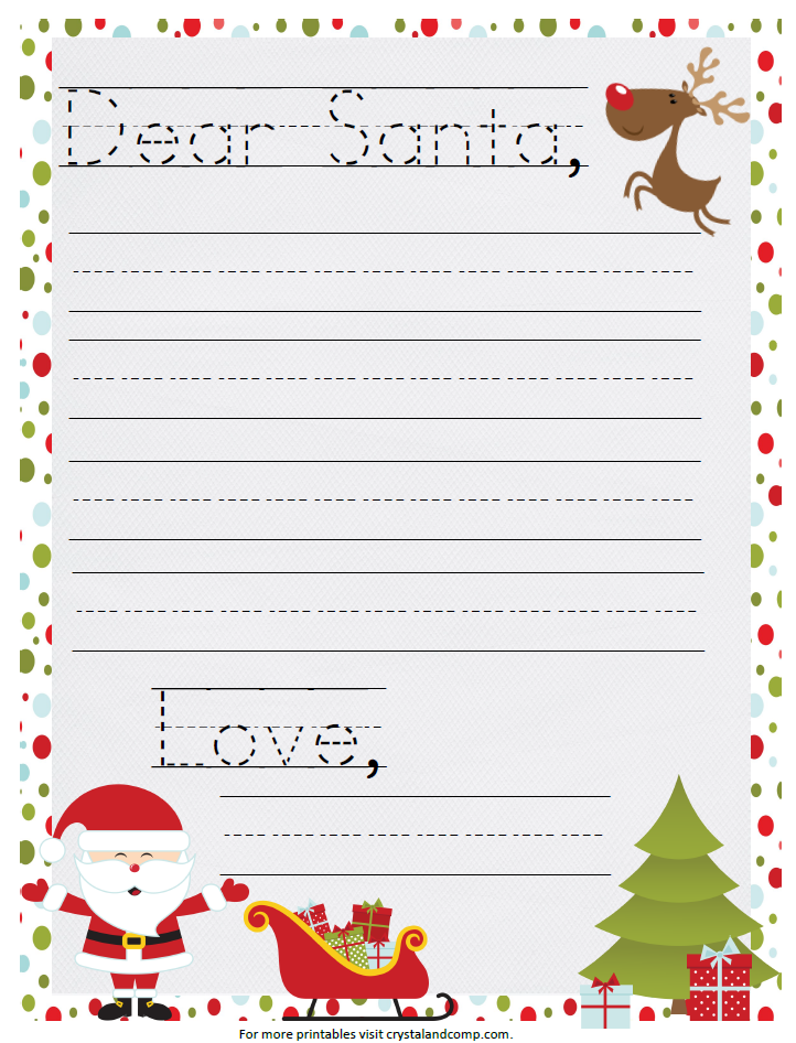 Printable Santa Letter Christmas Lettering Christmas Letter Template