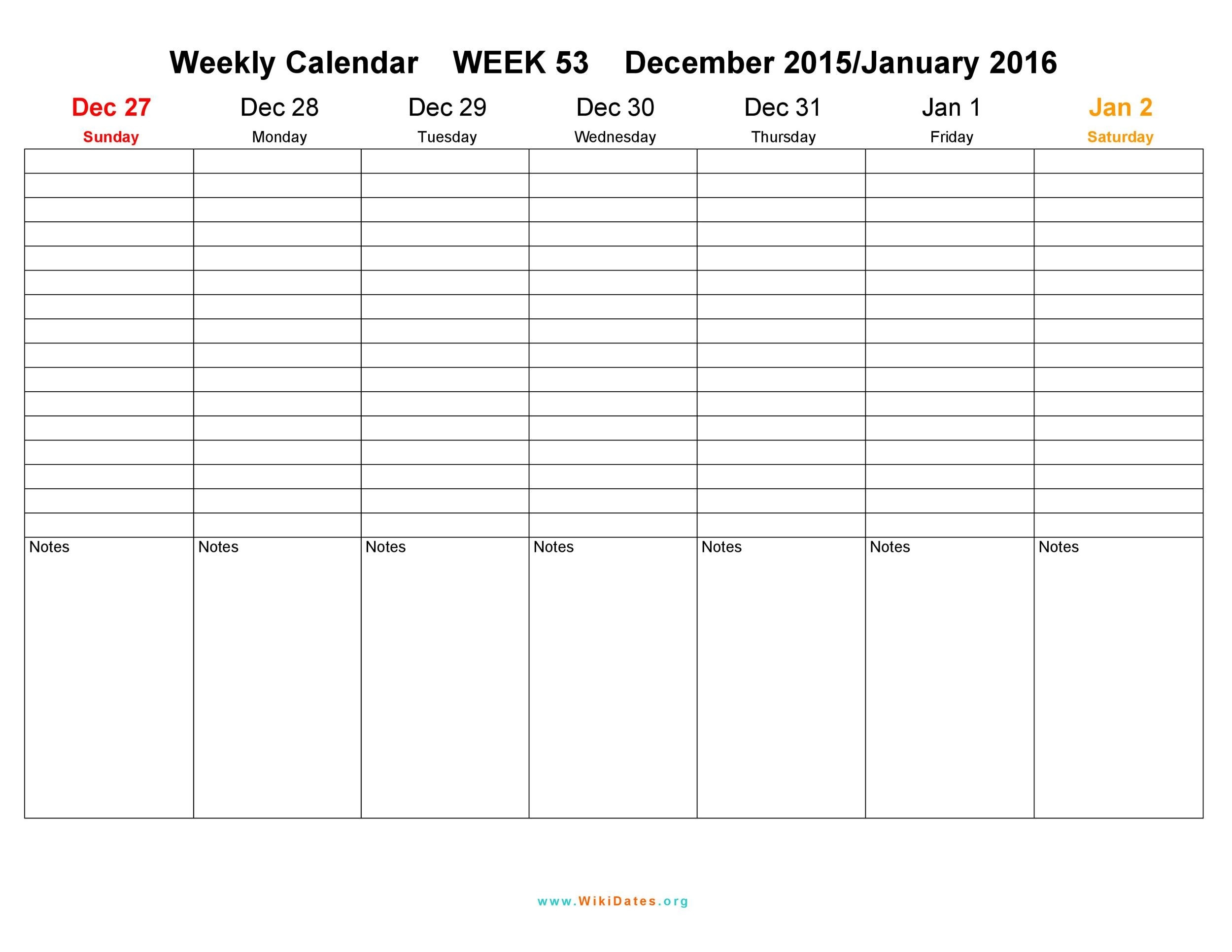 Blank Weekly Schedule Templates Word