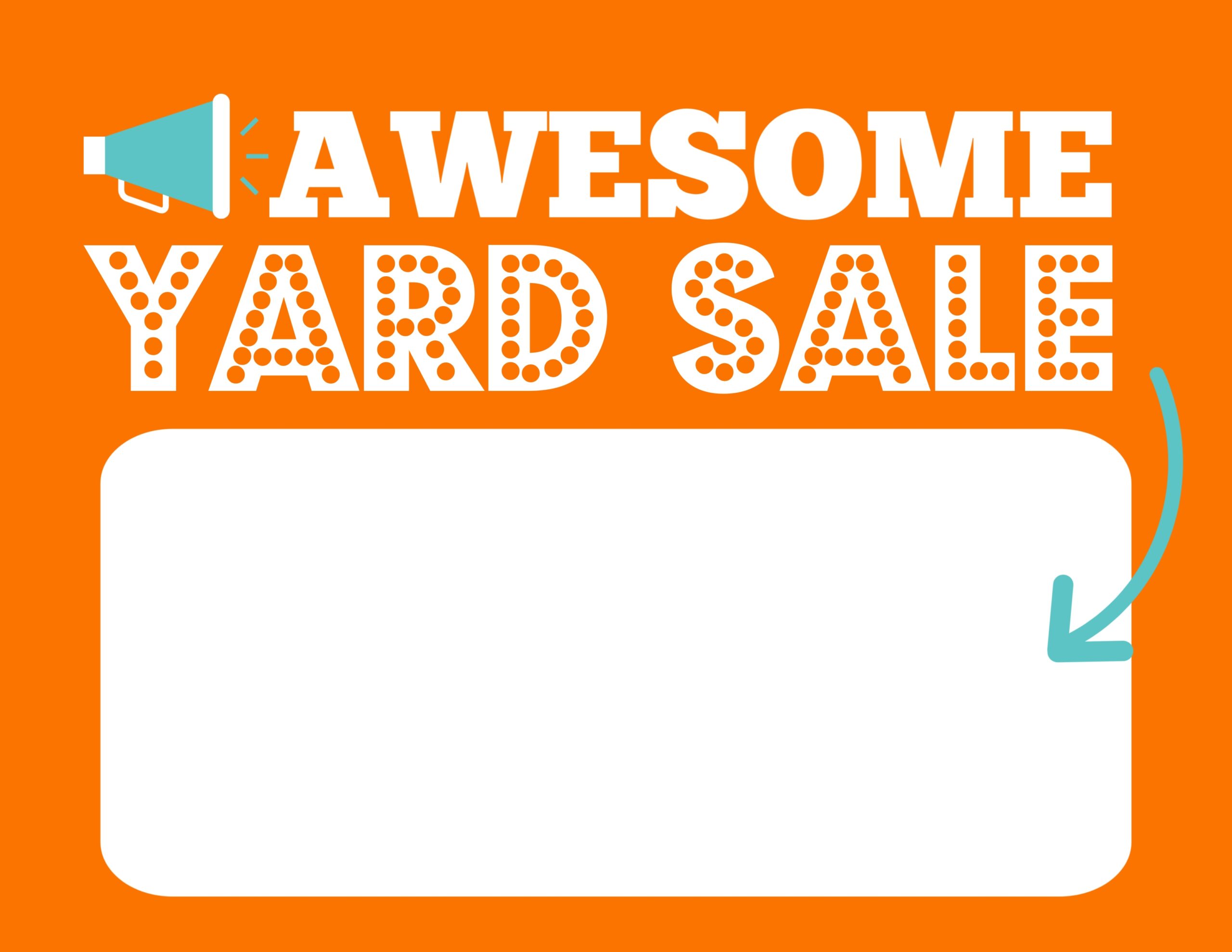 Blank Yard Sale Templates