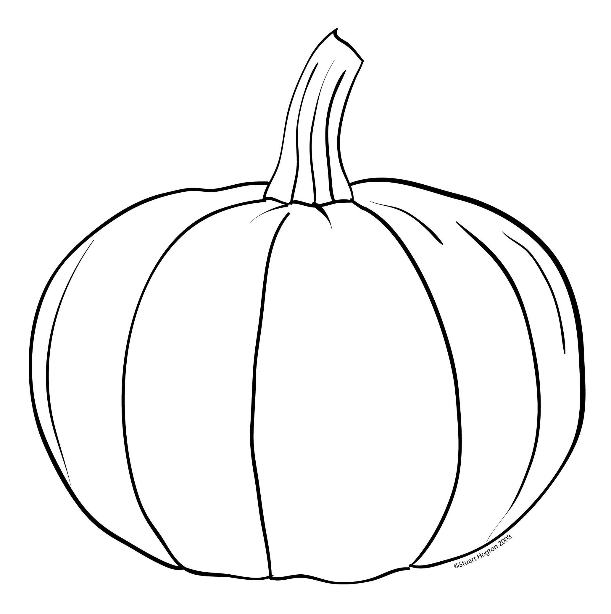 Pumpkin Template Black And White Outline
