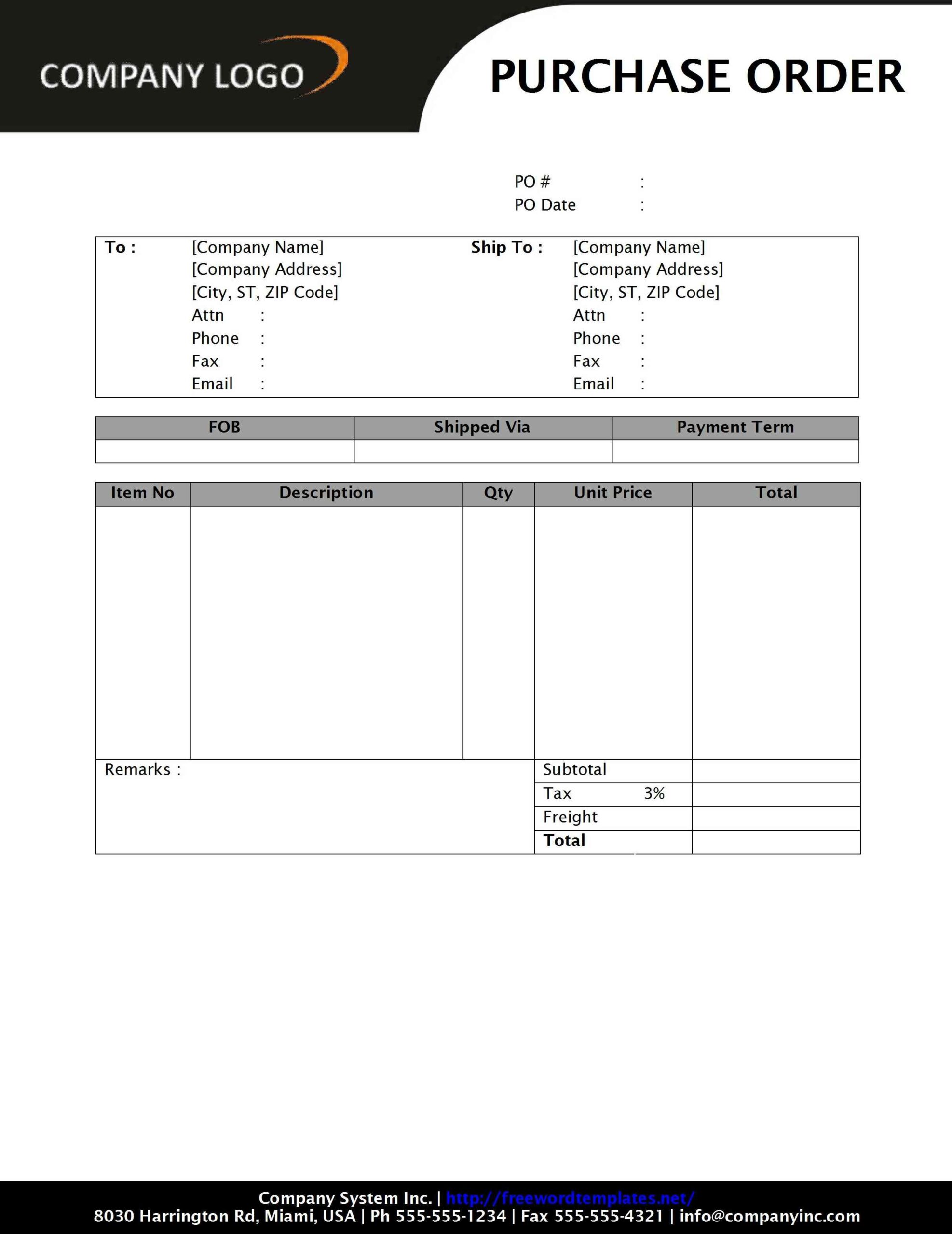 Purchase Order SD1 Style