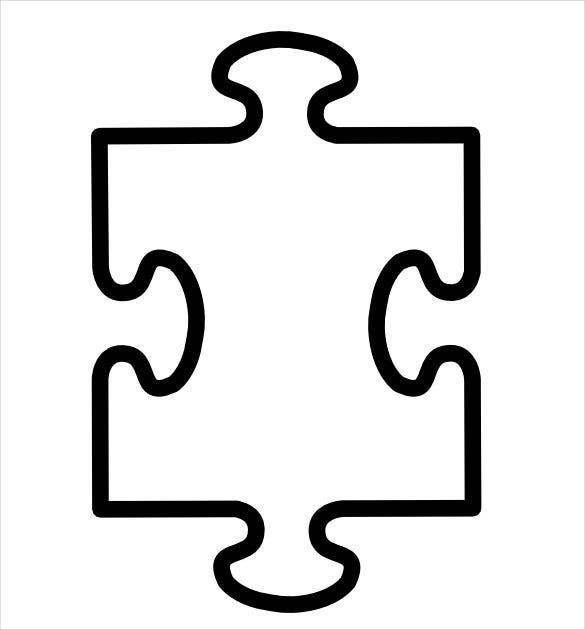 Puzzle Peice Blank Puzzle Pieces Puzzle Piece Template Autism Puzzle