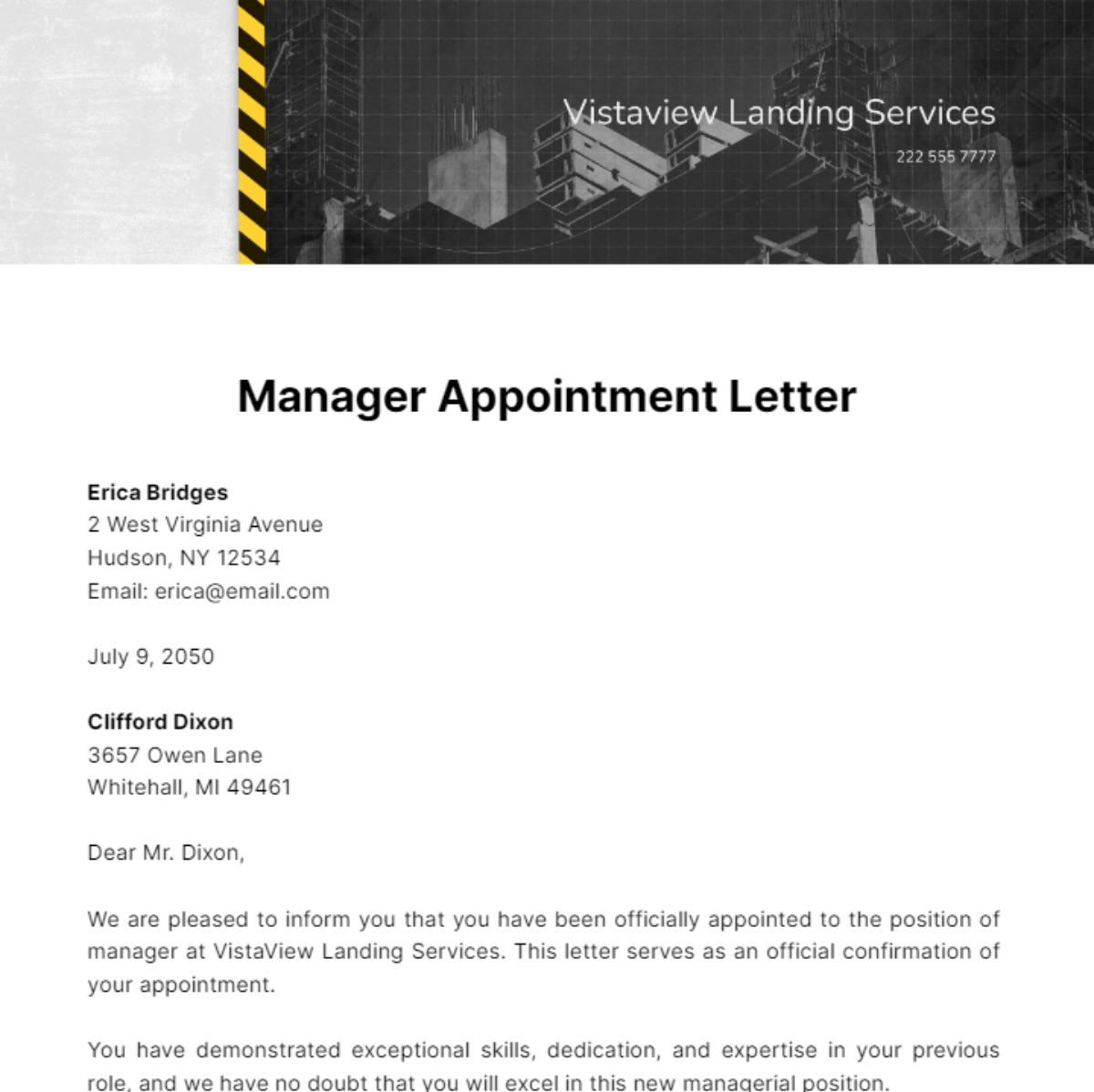Re Appointment Letter Format Infoupdate