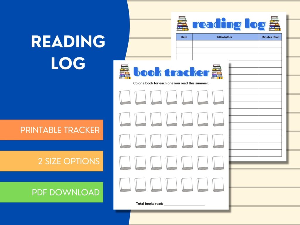 Reading Log Printable Kids Reading Log Summer Reading Tracker Book