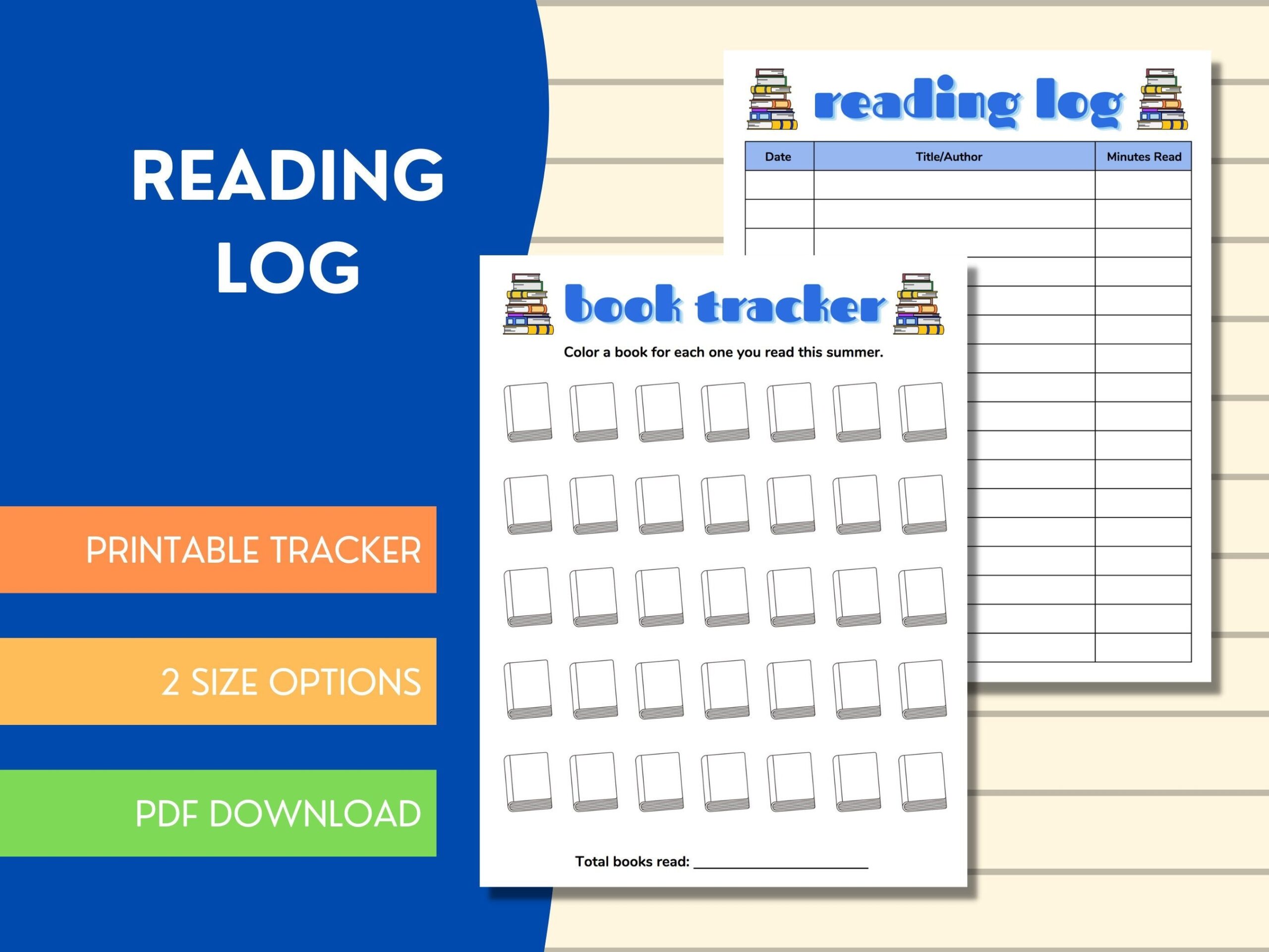 Reading Log Printable Kids Reading Log Summer Reading Tracker Book