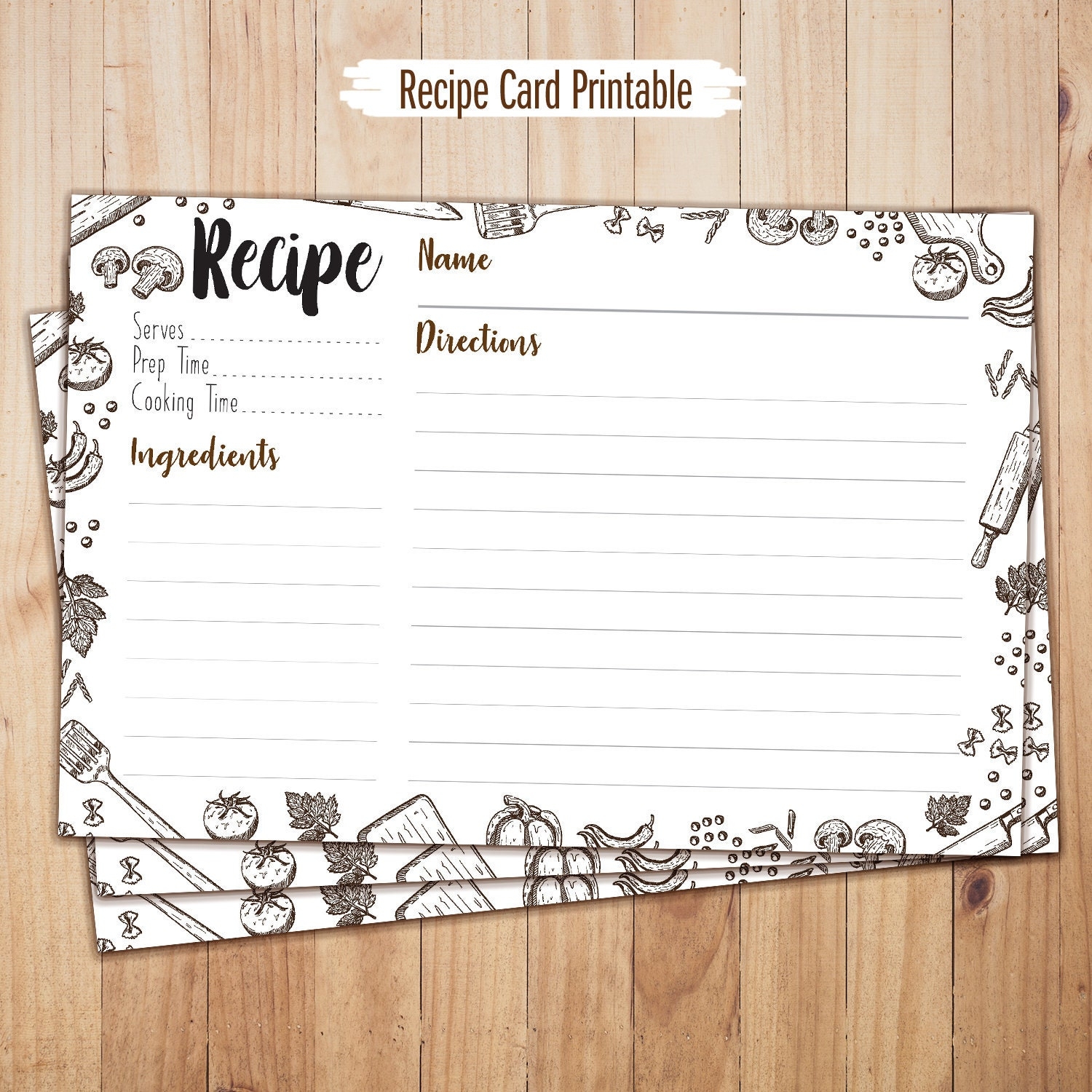 Recipe Cards 4x6 Printable Printable World Holiday