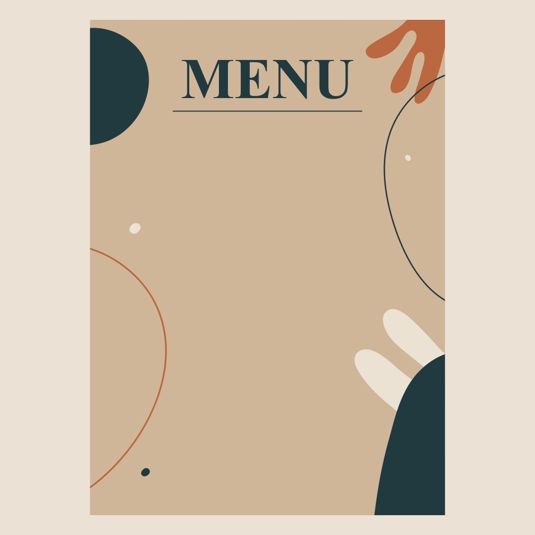 Restaurant Menu Design Blank