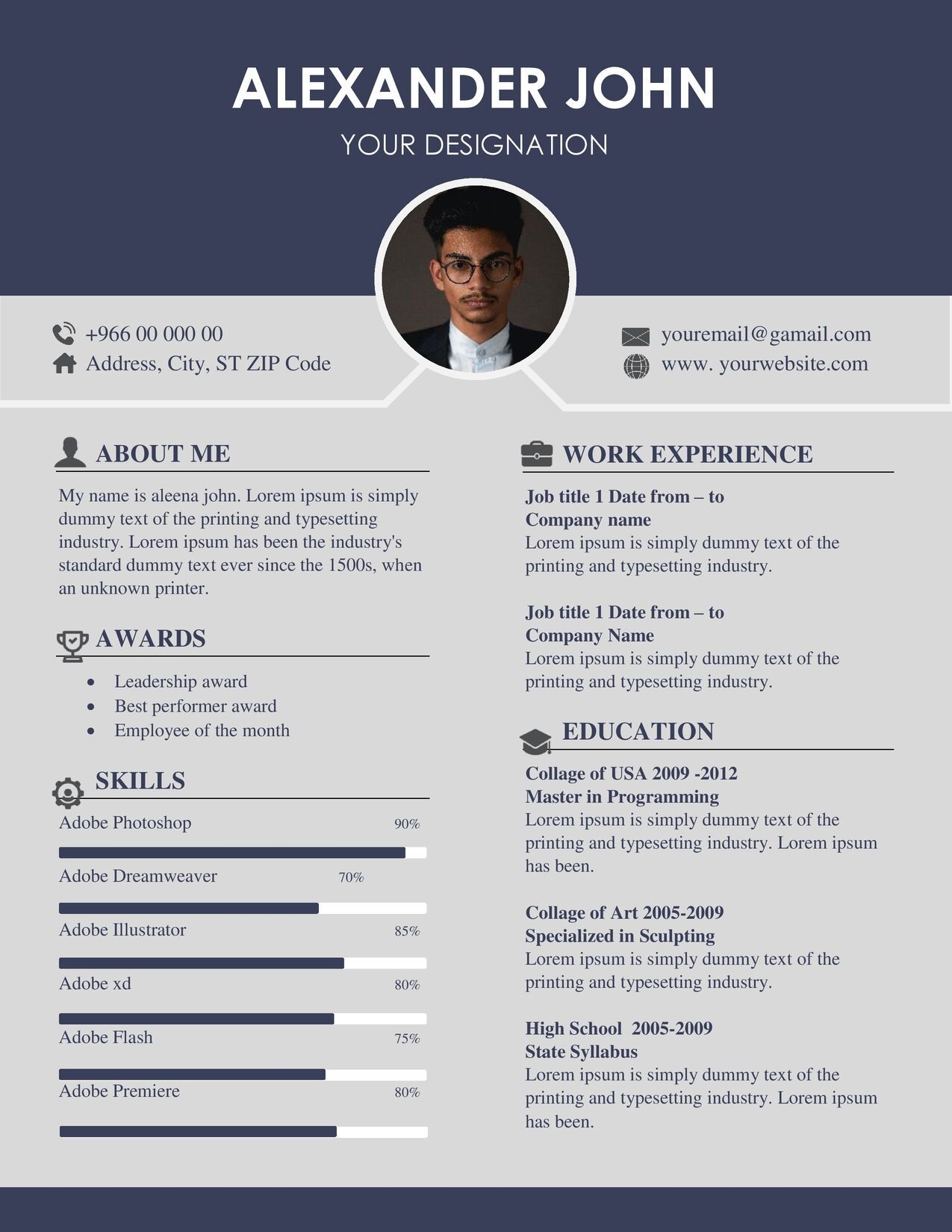 Blank Resume Templates Free Download