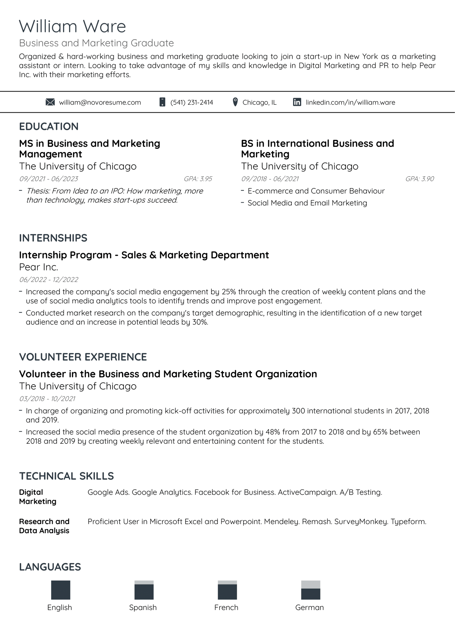 Blank Student Resume Templates
