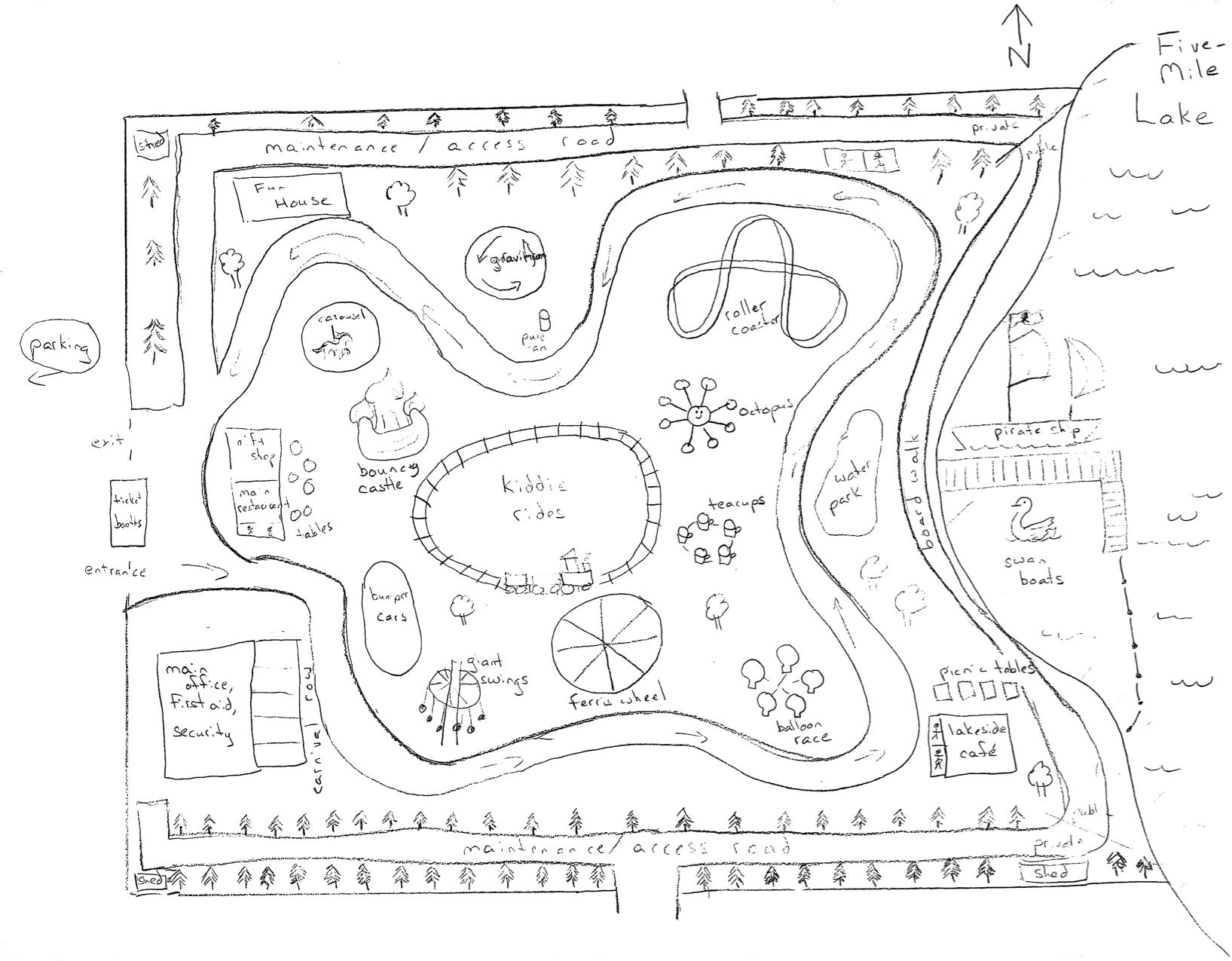 Blank Theme Park Map Templates