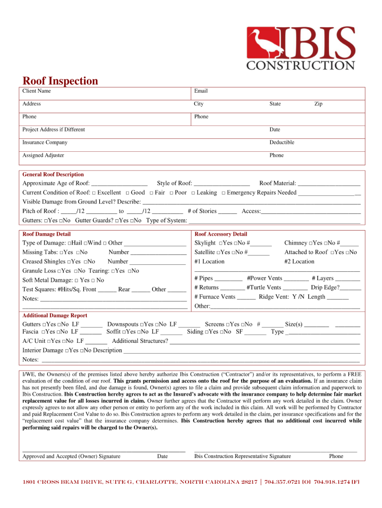 Roofing Contract Sample Form The Document Template
