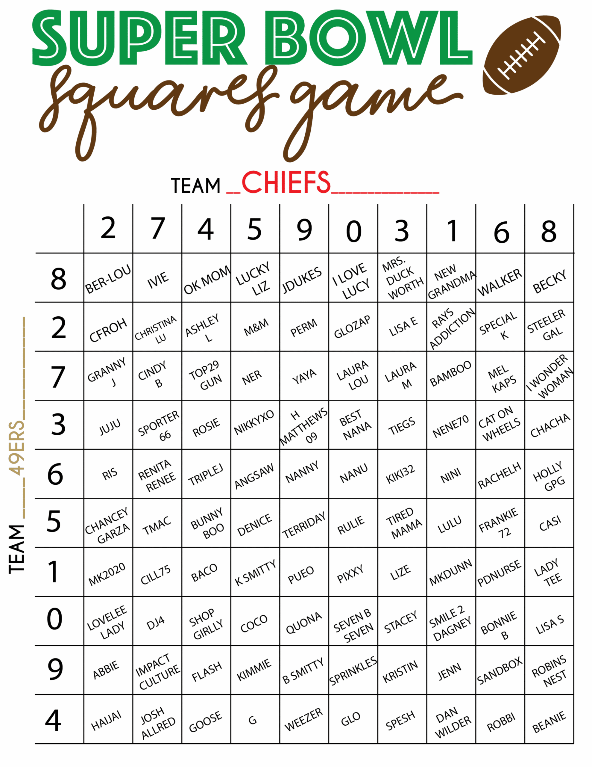 Rules Of Football Squares Image To U