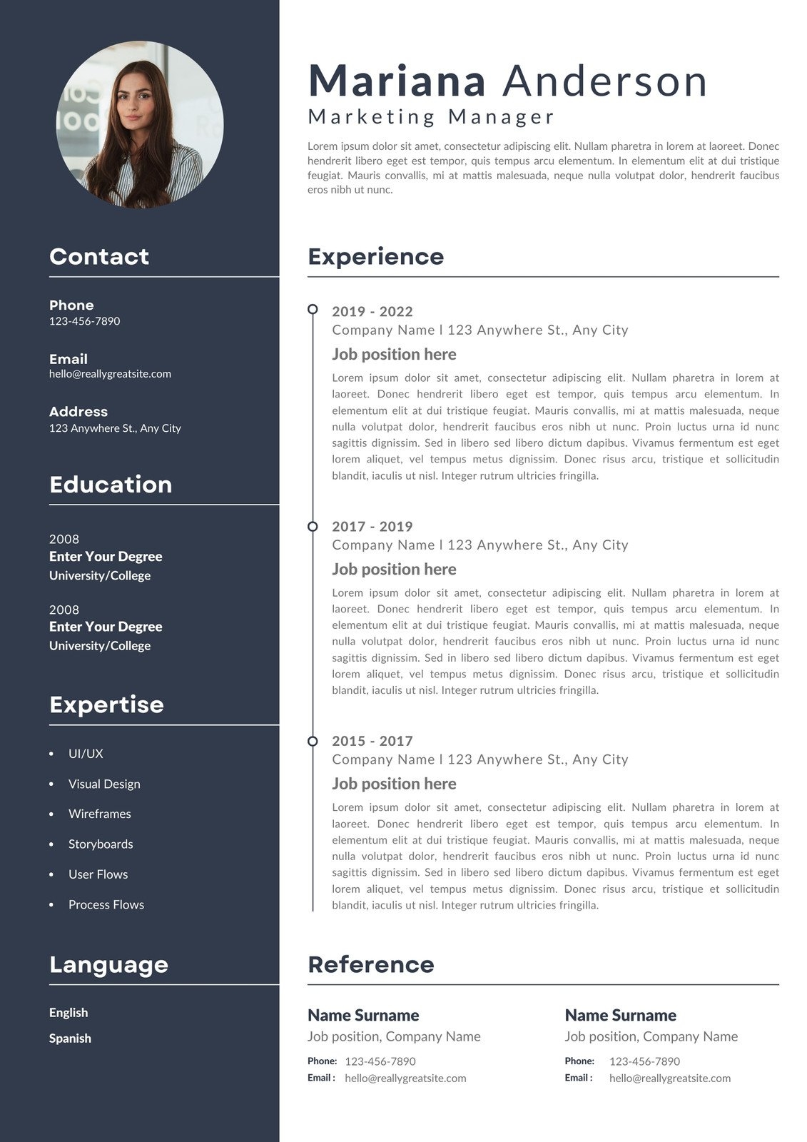 Sample Basic Resume Template