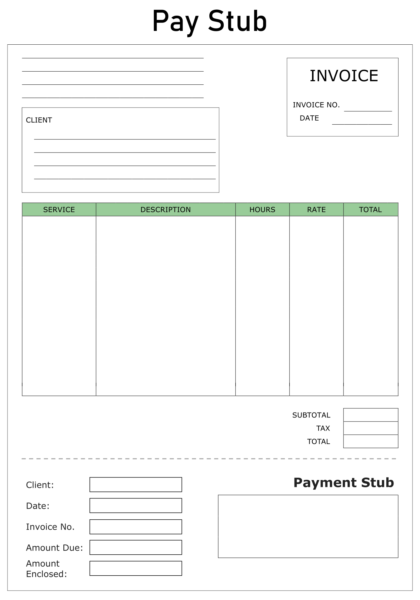 Sample Blank Paychecks