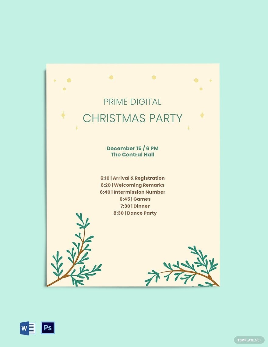Sample Christmas Program Template In PSD Word Google Docs Download
