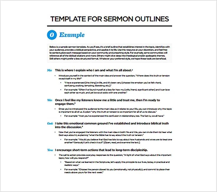 Sample Sermon Outline Template In 2024 Sermon How To Memorize Things